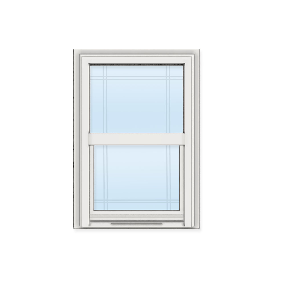 Single Hung Style - Double Continuous Prairie Grid